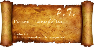 Pomper Tonuzóba névjegykártya